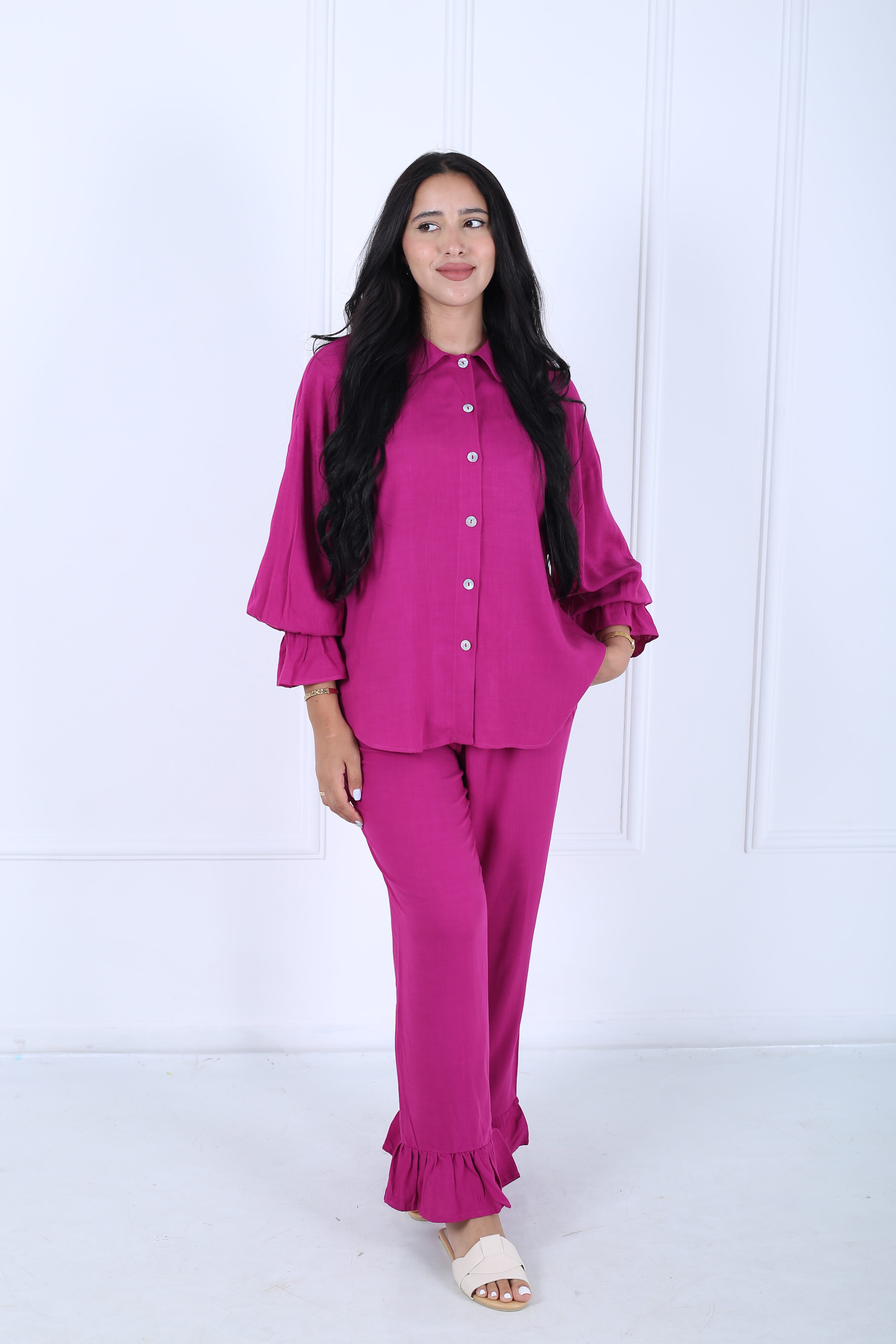 Ensemble Ruffle en Lin – Image 2